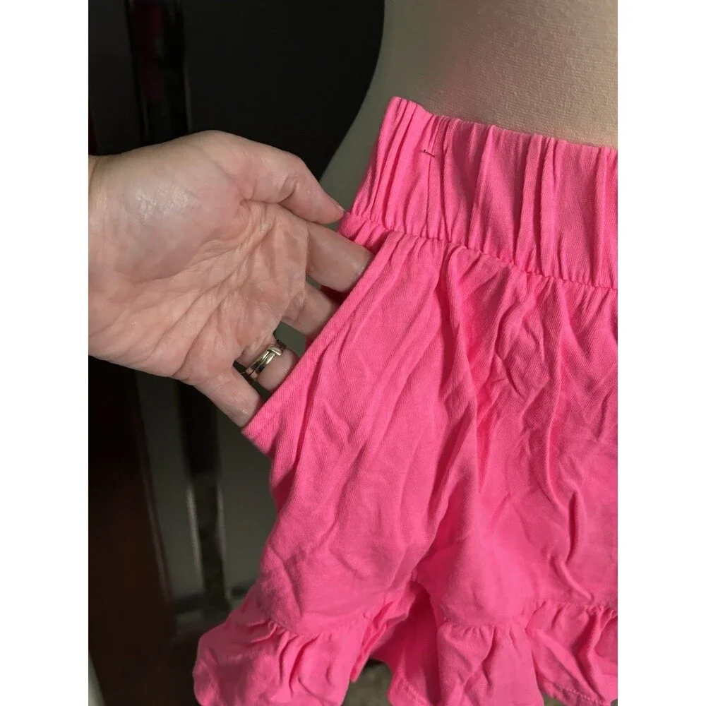 New Girls Hot Pink Cotton Skorts Scooter Circo Pockets XL 14/16